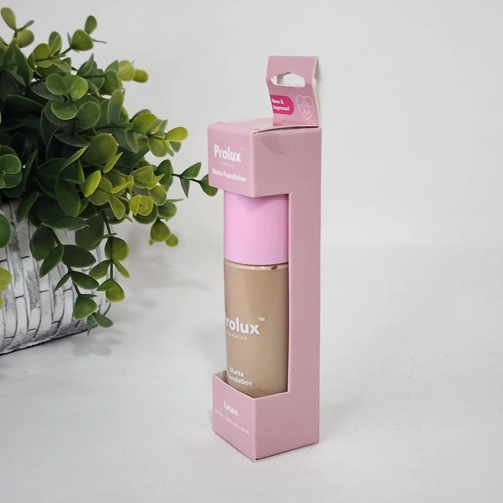 Prolux Cosmetics Matte Foundation Linen Shade - 1.35 fl oz / 40 mL - New